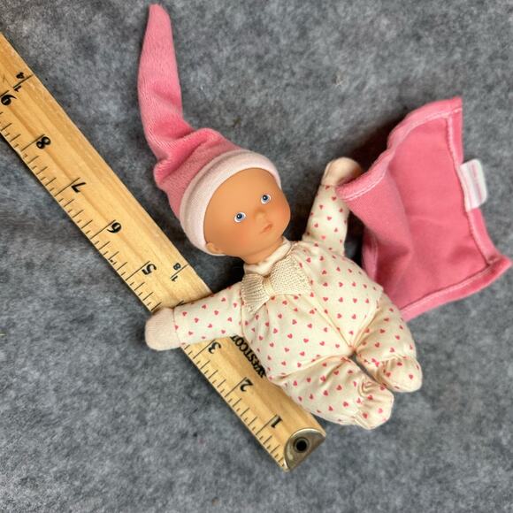 Corolle MiniReve Mini Reve Pink Heart Riviera Doll Blanket Mini - Picture 8 of 8